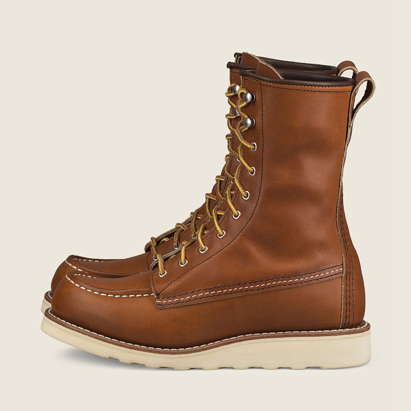 Red Wing Heritage Boots Brown - Womens 8-inch Moc - Tall Legacy Athletics - 3516-BFPQS